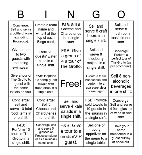 Bestie Bingo! Bingo Card