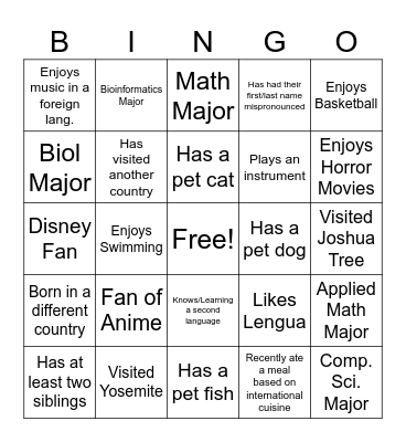LSAMP_2024 Bingo Card