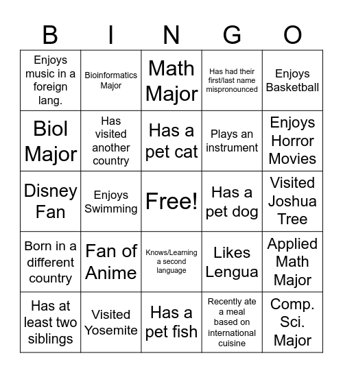 LSAMP_2024 Bingo Card