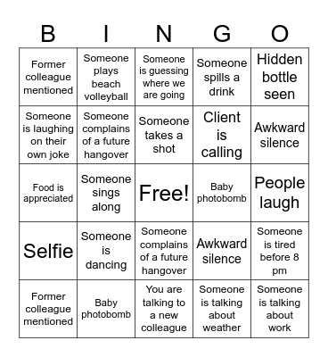 Summer Party 2024 Bingo Card