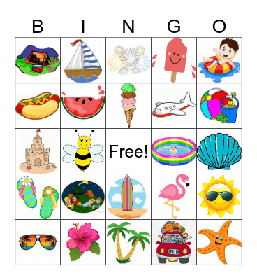 Summer Bingo Card