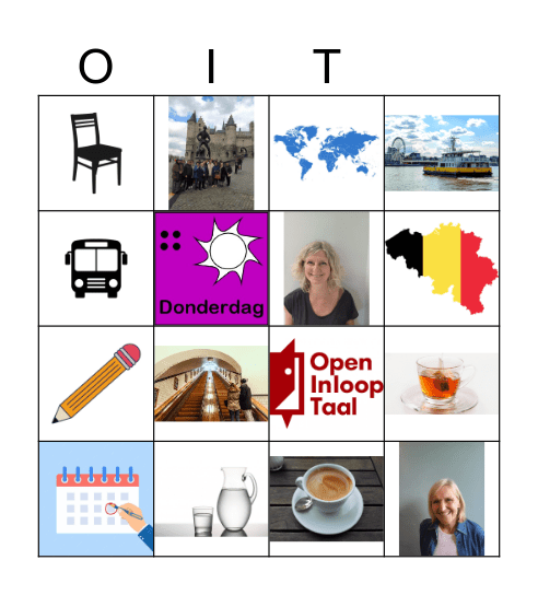 Open Inloop Taal Bingo Card