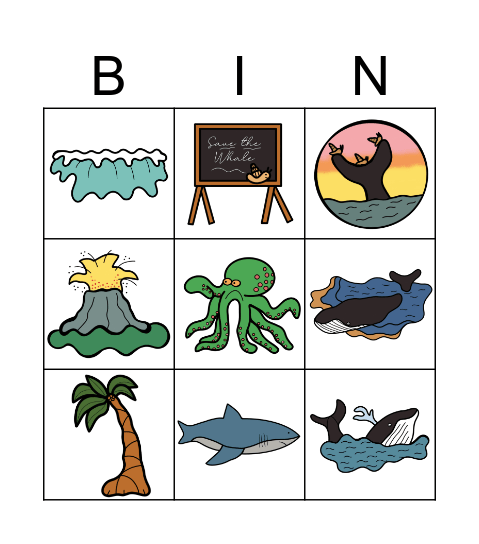 The Snail and the Whale Bingo Card