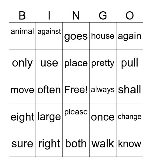 TRICK WORD BINGO (UNITS 1-6) Bingo Card