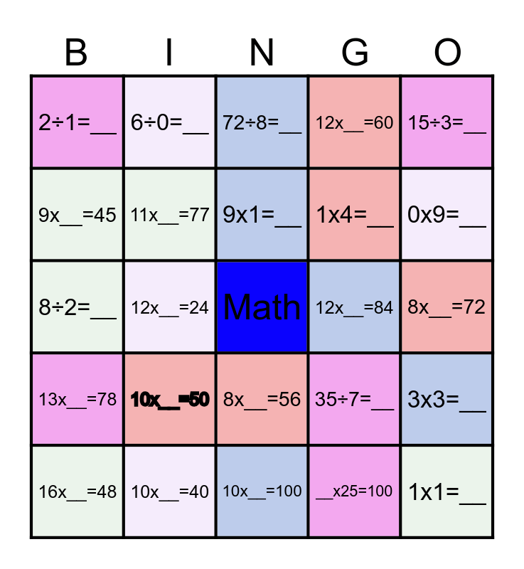 Hardest Math Card Harder Math Problems Bingo Card