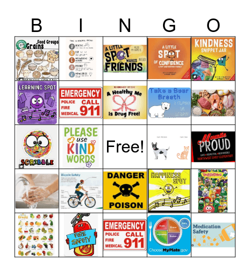 NWEE Health & Wellness Bingo Card