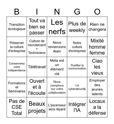 Meta Bingo Card