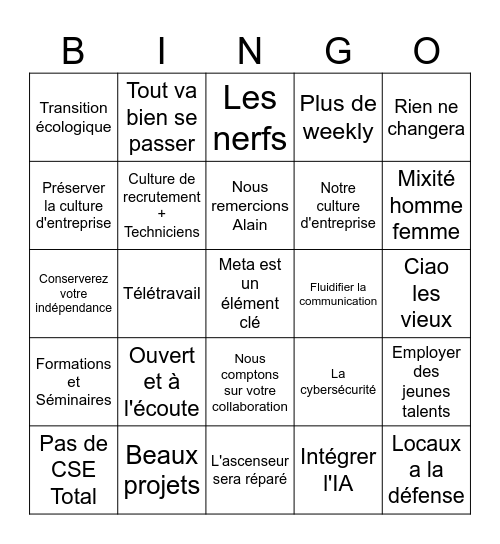 Meta Bingo Card