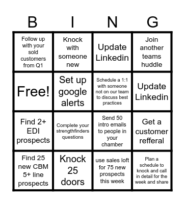 Chris Bingo Card