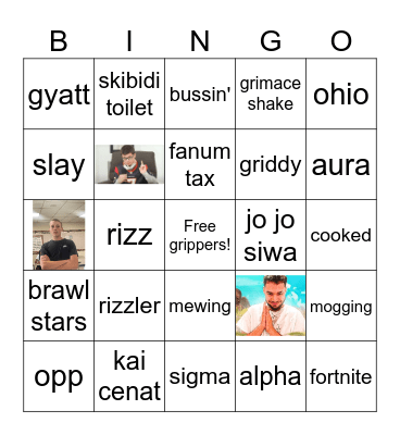 ALPHA SIGMA RIZZ BINGO Card