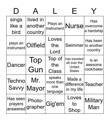REUNION BINGO Card