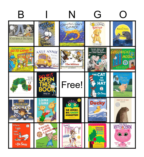 Picture Books Bingo Card