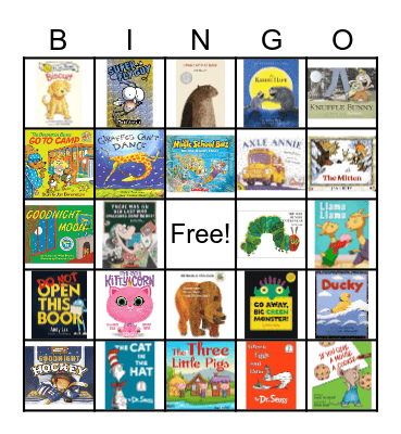 Picture Books Bingo Card