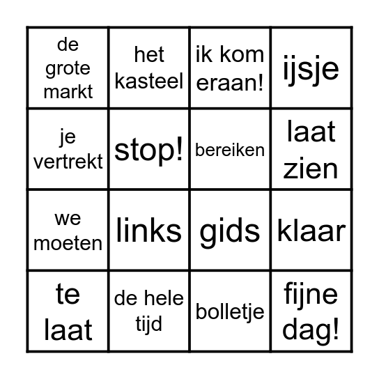 Le vlog de Julien Bingo Card