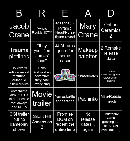 Silent Hill Transmission bingo card Bingo Card