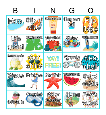 OLD DO NOT USE Summer BINGO Card