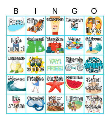 Summer BINGO Card