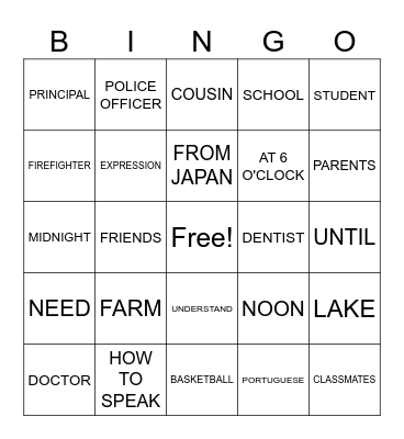 Bingo K6 Bingo Card