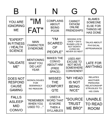 DUMBASS BINGO Card