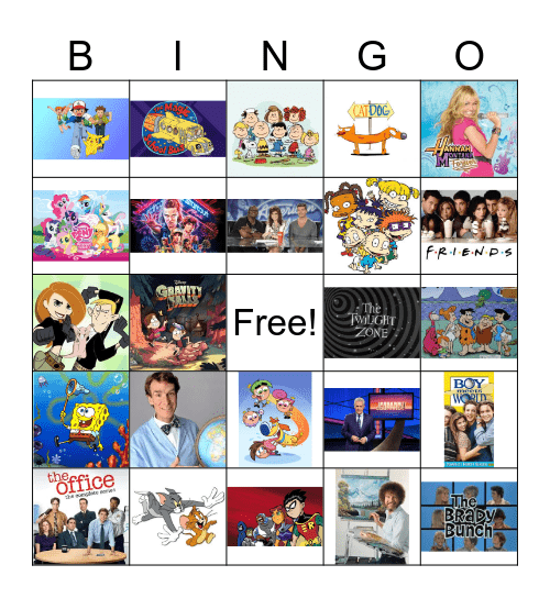 TV Shows Bingo Card