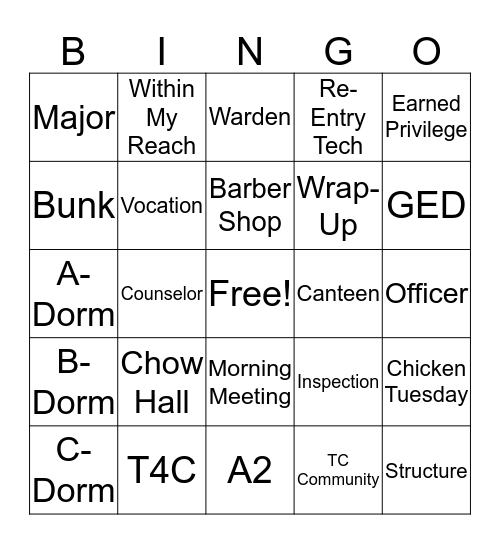 GRC Bingo Card