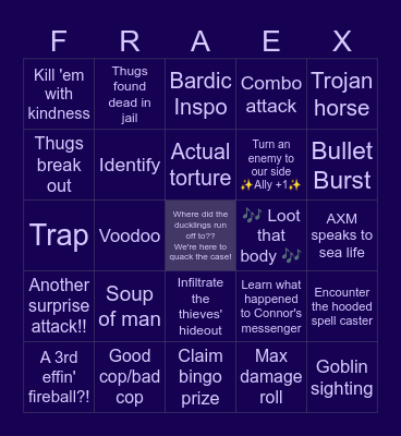 Operation: Find Those Ducklings! Bingo Card