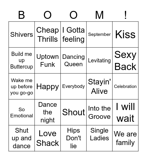 Millnick Wedding Boom! Bingo Card