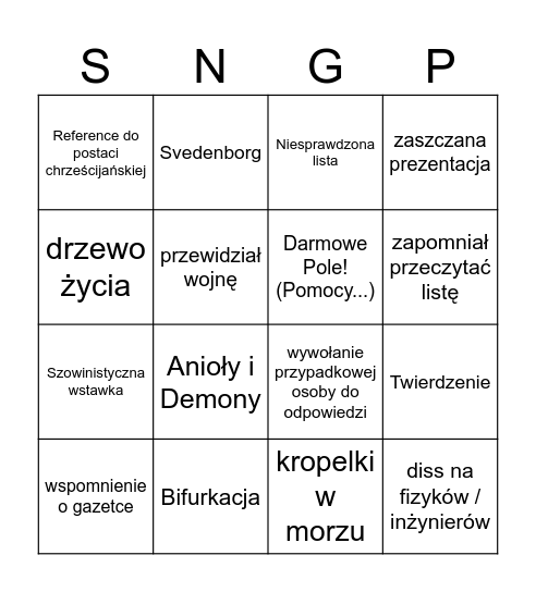 Poznanie Siły i Nauka Granic Bingo Card