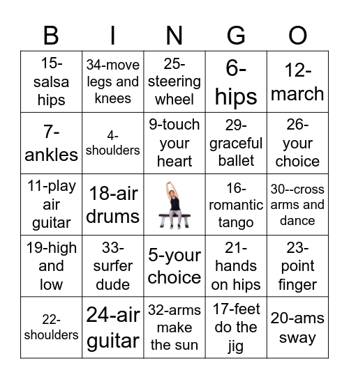 GET MOVIN Bingo Card