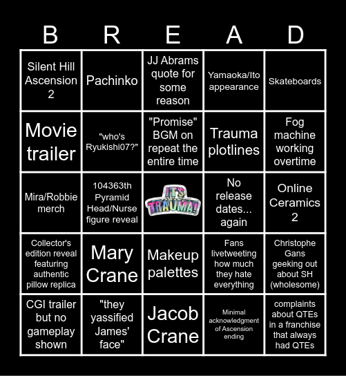 Silent Hill Transmission 2 bingo card Bingo Card