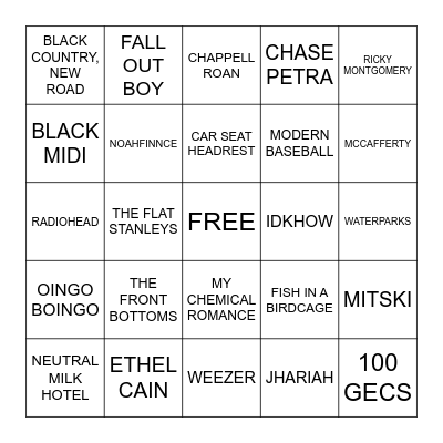 LUKE SUTCLIFFE BINGO Card