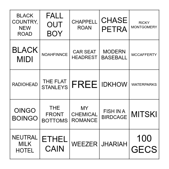 LUKE SUTCLIFFE BINGO Card