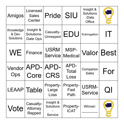 Liberty Lake Discovery Day Bingo Card