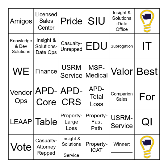 Liberty Lake Discovery Day Bingo Card