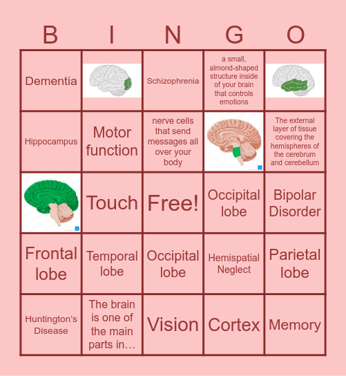Brain bingo Card