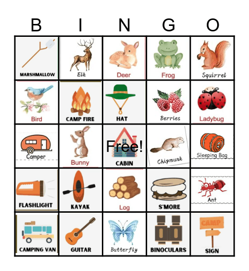 CABIN BINGO Card