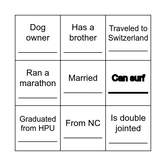 PA BINGO Card