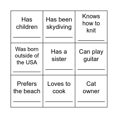 PA BINGO Card