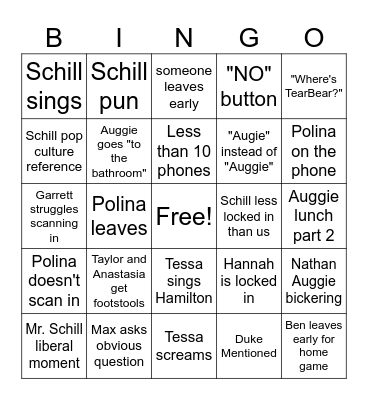 AP Euro Hour 10 Bingo Card