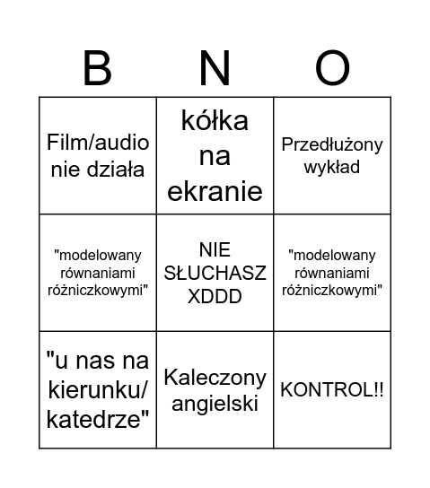 Byrski Bingo Card