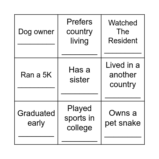 PA BINGO Card