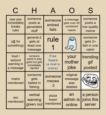 The Definitive Polynomers Bingo Card Bingo Card