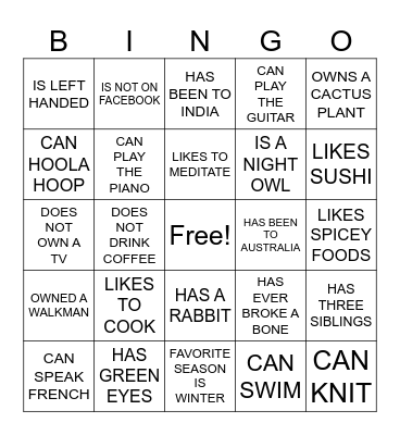 ALL HANDS ON BINGO Card