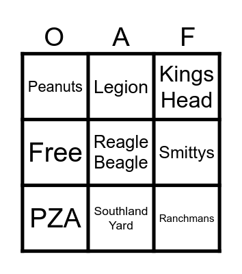 Twin's 40th Birthday Bar Bingo Card