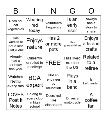 Collaboration Meeting Bingo Card