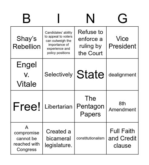 Bingo Card