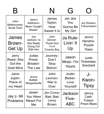Radio Bingo Do You Got a 'J' Bingo Card
