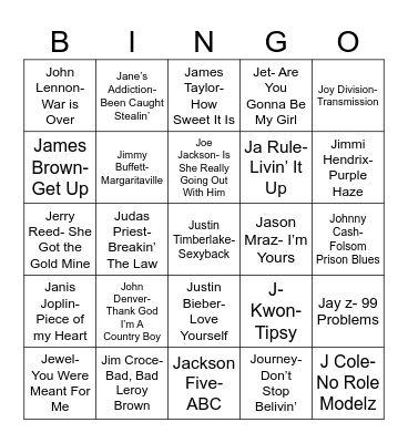 Radio Bingo Do You Got a 'J' Bingo Card