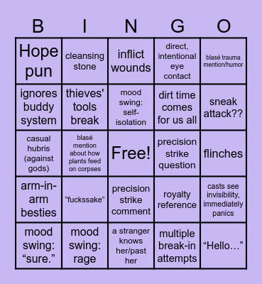 Beango Bingo Card