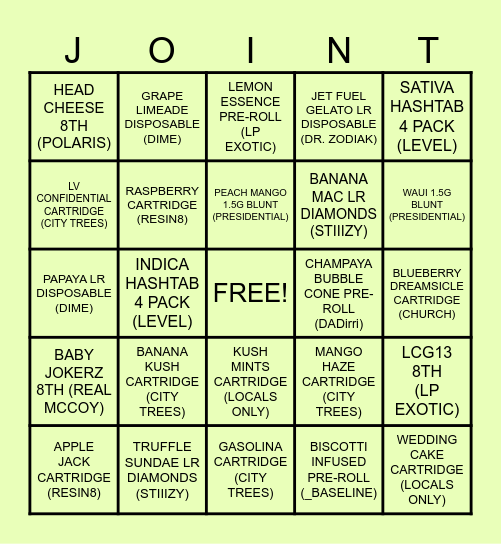 3 LINE = 1 ; BLACKOUT = 5 TESTERS Bingo Card